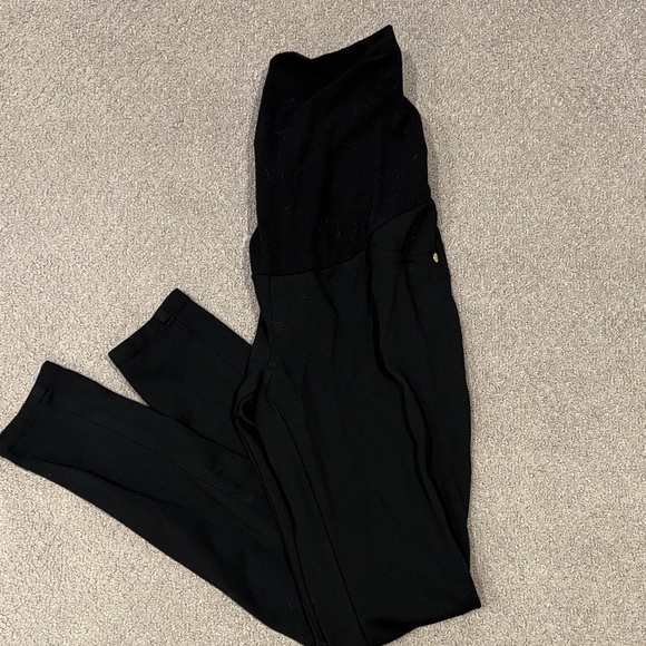 A Pea in the Pod Pants - Pea in a Pod maternity leggings in black size XS for work back pockets